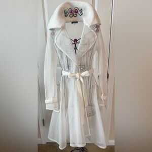 CQ by CQ White Mesh Coat Dress NWOT